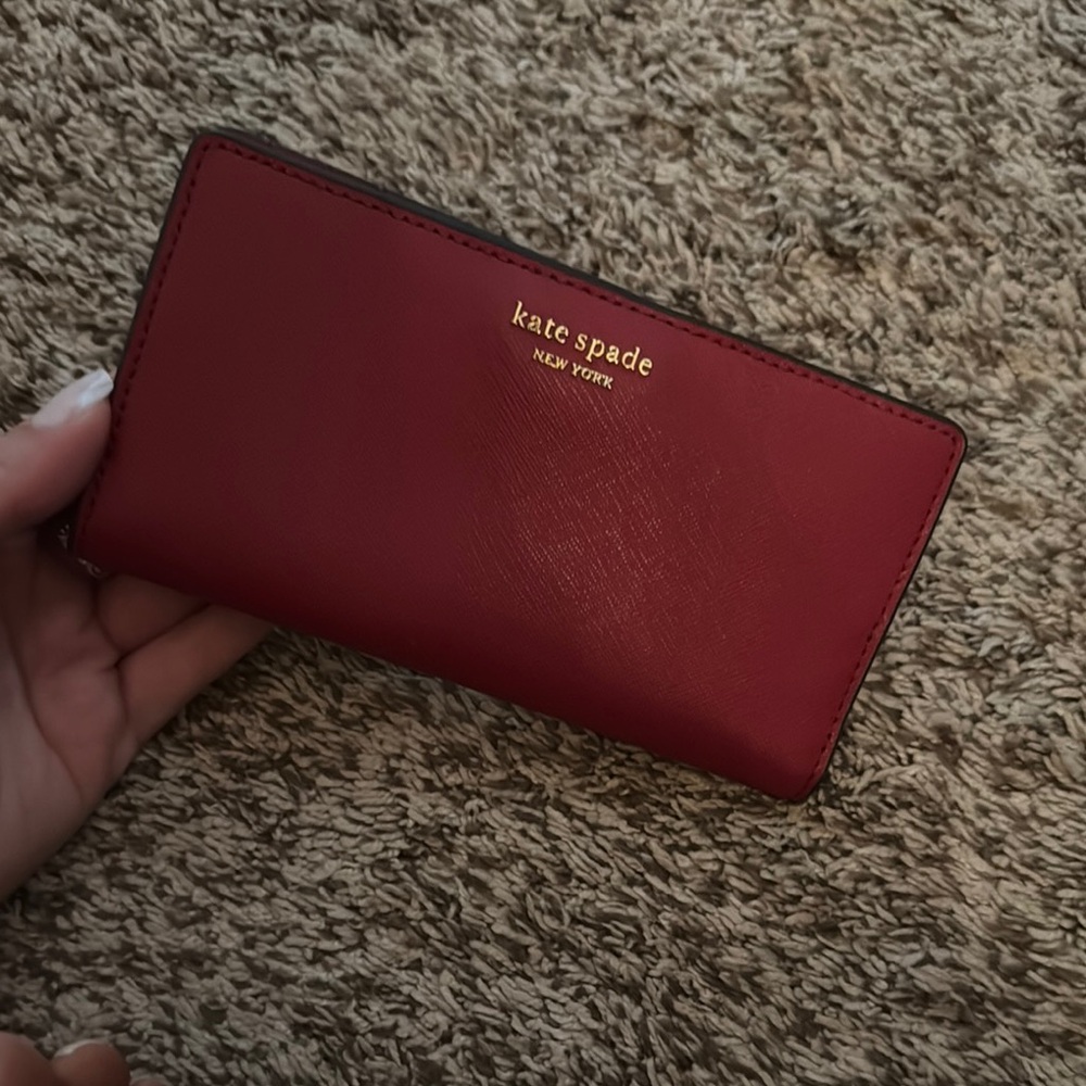kate spade Red Leather Continental Wallet